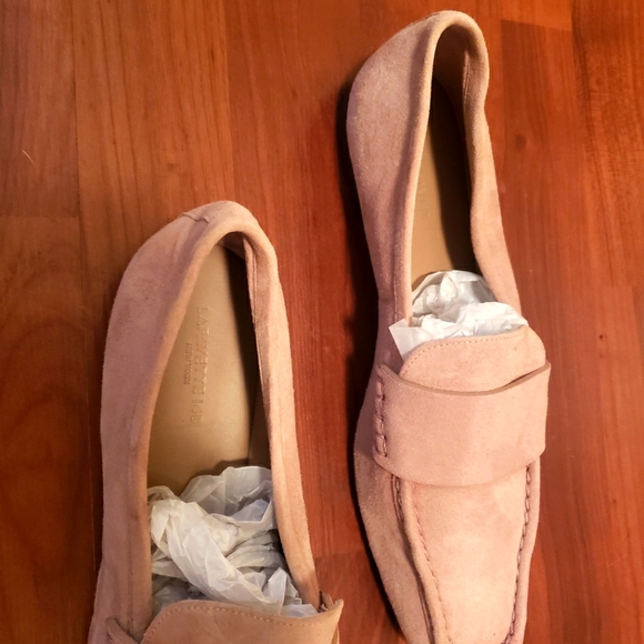 Lafayette 148 New York Loafers * Cream * Suede * Size 40/8.5 * NWOB/T - Picture 5 of 8